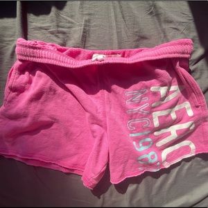 {Aeropostale} Women’s Beach Cutoff Pink Graphic Sweat Shorts